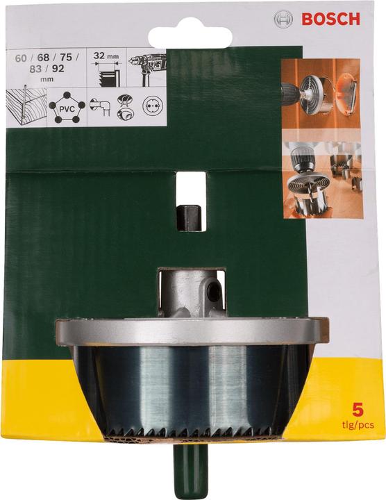 Image du produit Bosch Zubehör Jeu de couronnes de scies (60 mm, 68 mm, 75 mm, 83 mm, 92 mm)