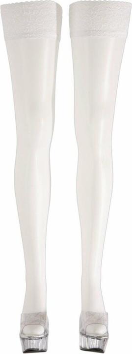 Actual product image Cottelli Collection Stockings with lace white (XL)