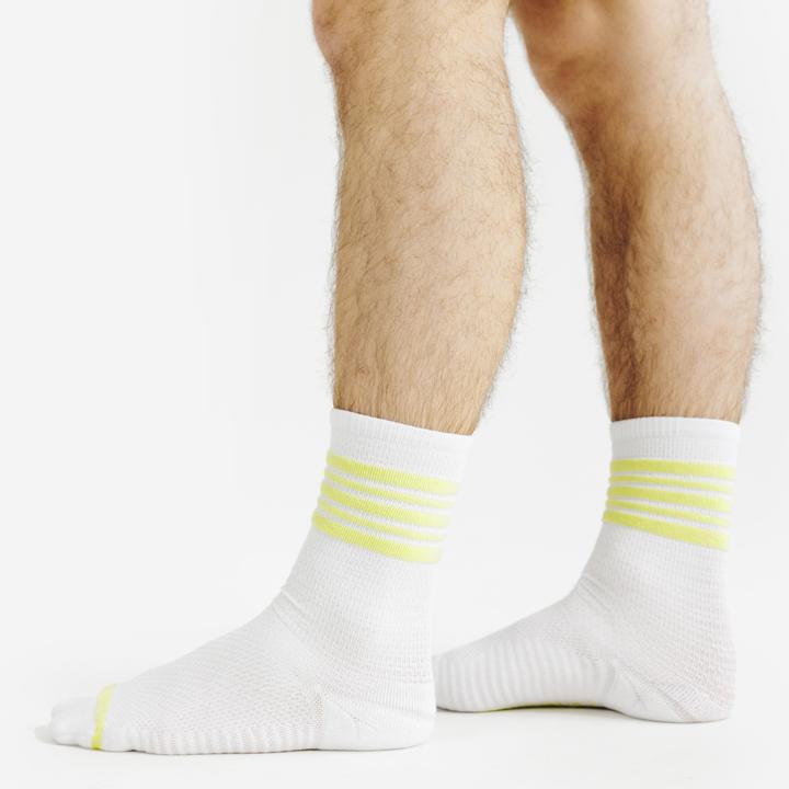 Produktbild Decathlon Socken Mid 2er-Pack - gelb/weiss (39, 42)