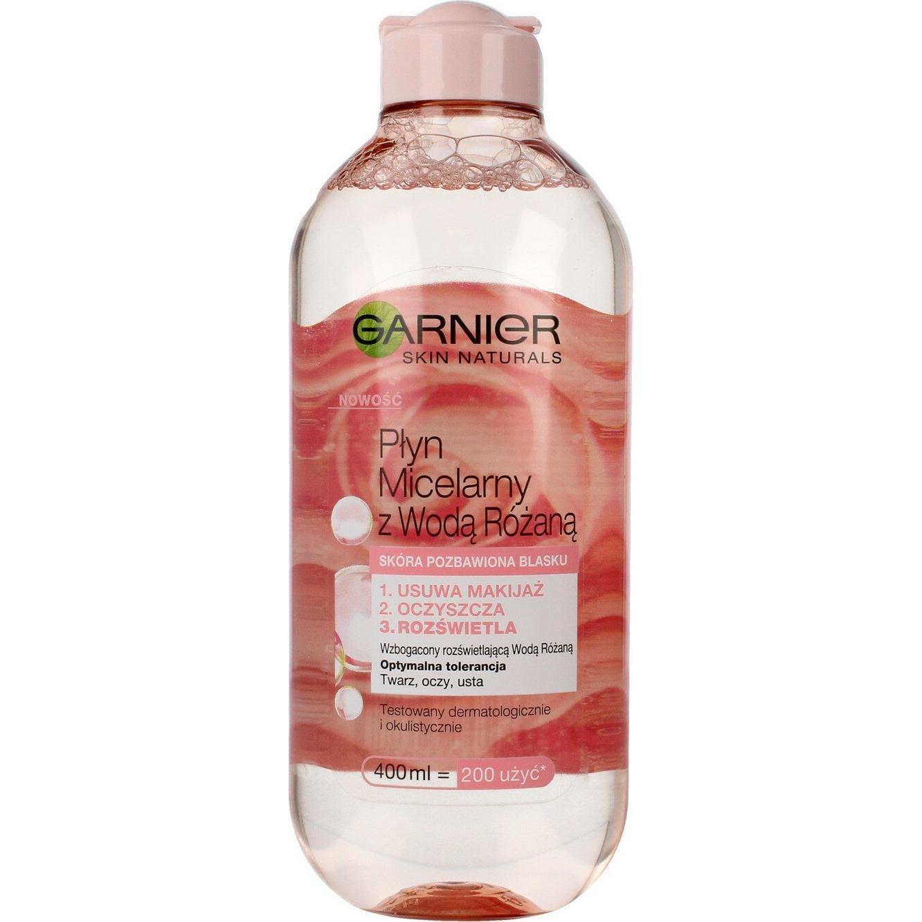 Garnier , Pulizia Viso, Acqua Micellare Skin Naturals Con Acqua Di Rose 400Ml (Acqua Micellare, 400 Ml)