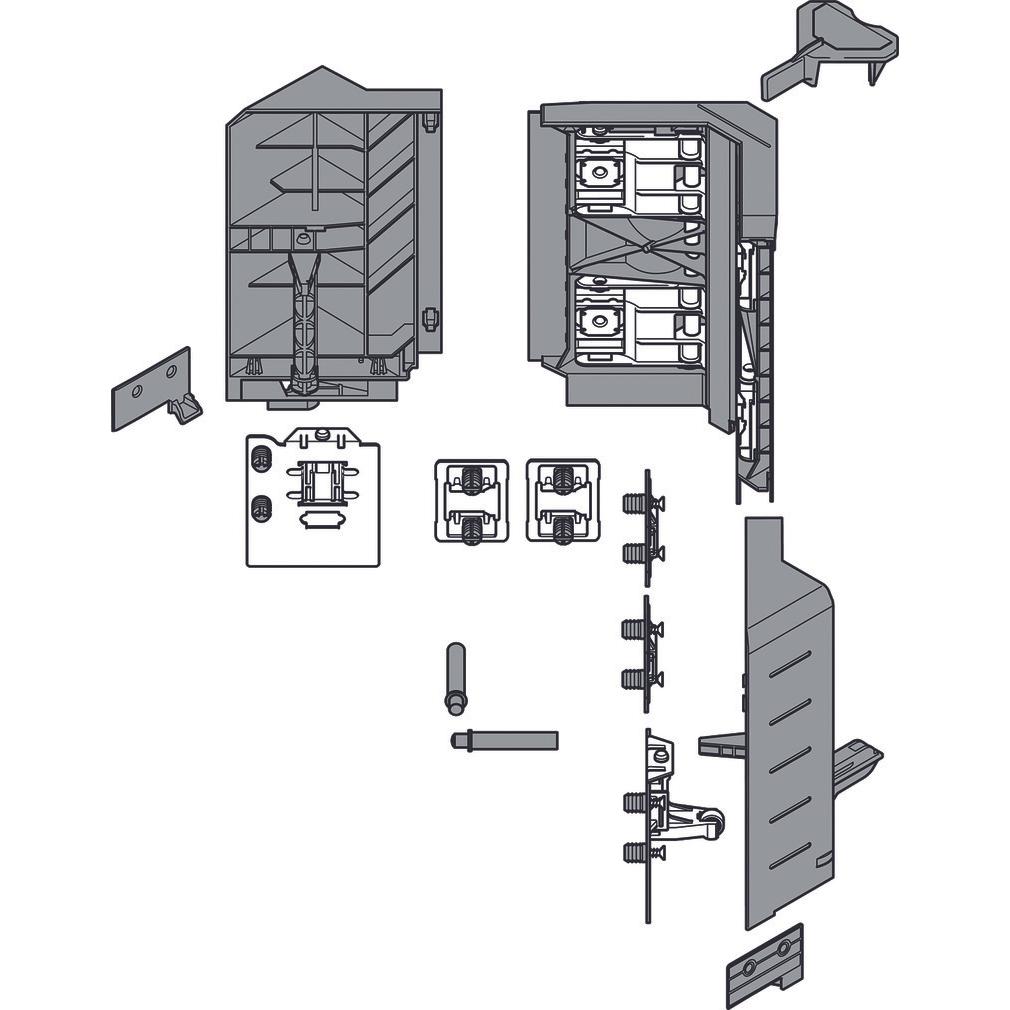 Blum, Schubladenauszüge, Space-Corner Syncromotion-Set TANDEMBOX antaro C
