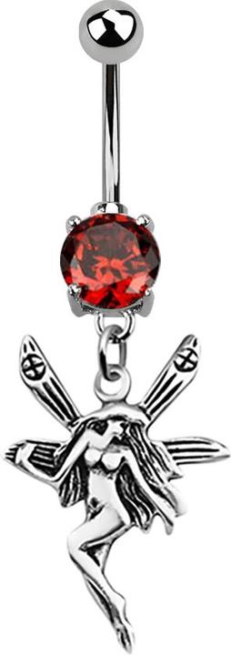 Immagine prodotto Star Piercing Banana in argento con ciondolo a forma di fata arancione (senza ottone, Acciaio chirurgico 316L, Argento 925)