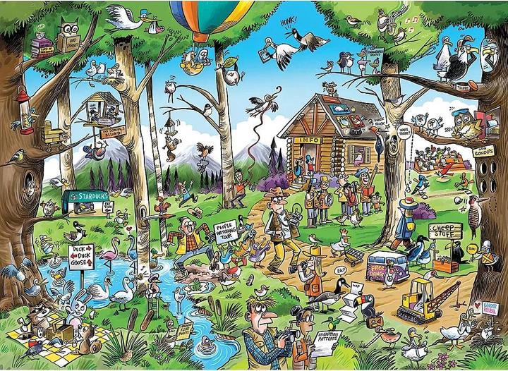Image du produit Cobble Hill Puzzle 1000 pieces DoodleTown: Birdwatcher's Paradise (1000 pièces)