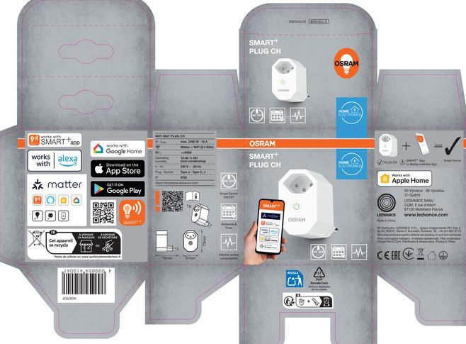 Actual product image Osram Smart+ WiFi Matter Plug