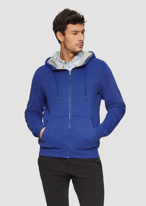 Produktbild s.Oliver Sweatshirt Jacke Sweatshirt-Jacke mit Kapuze und Logo (XL)