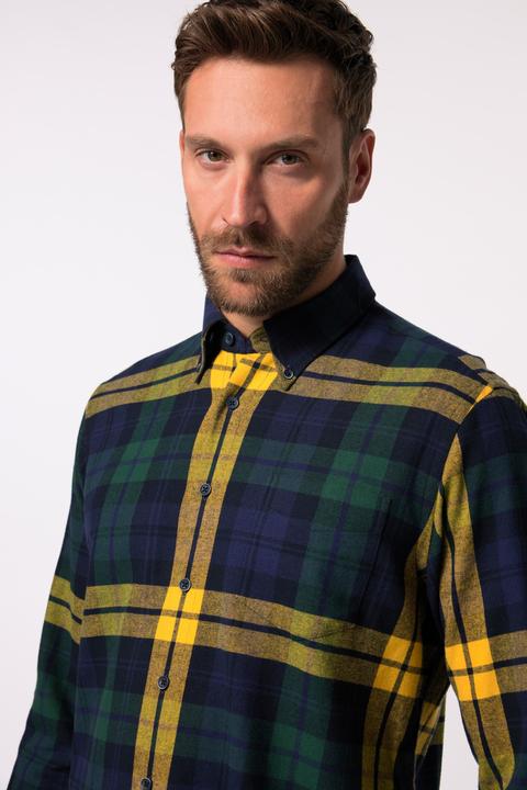 Produktbild JP1880 JP 1880 Karo-Flanellhemd, Langarm, Buttondown-Kragen, Modern Fit (3XL)