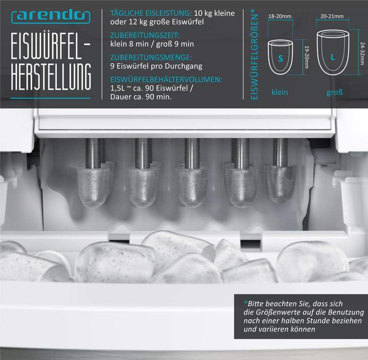 Produktbild Arendo Eiswürfelmaschine