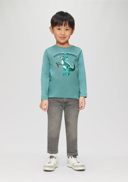 Immagine prodotto S.Oliver T-Shirt Longsleeve mit Pailletten-Weihnachtsmotiv (128, 134)