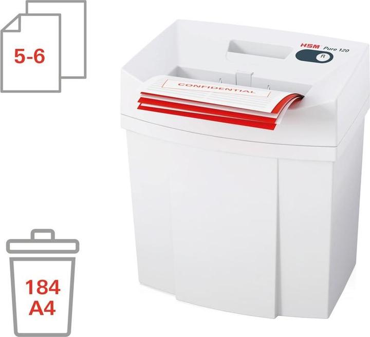 Actual product image HSM Shredder Pure 2313111 white 120/4x25mm (Particle cut)