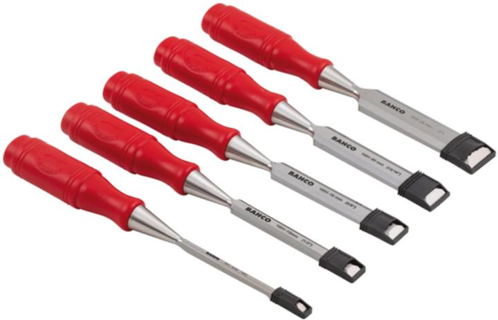 Bahco Chisel set with polypropylene handle - five-piece/blister packaging (25 mm)
