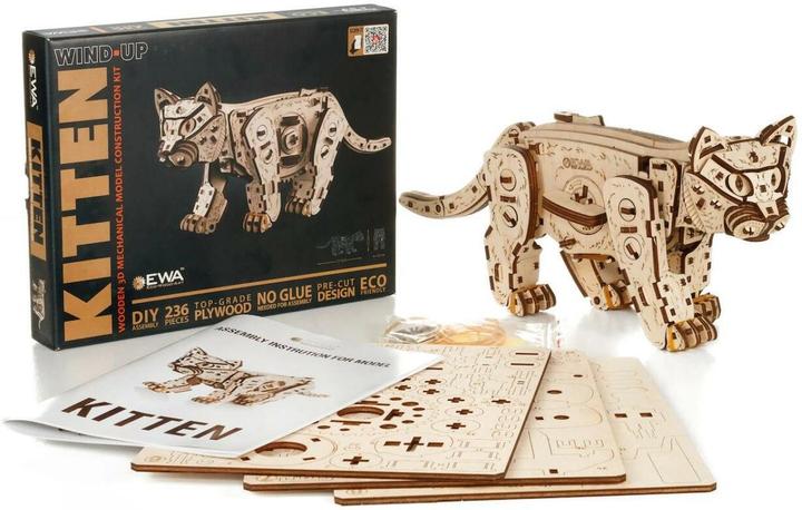 Produktbild Eco Wood Art Kätzchen - 3D Holzbausatz