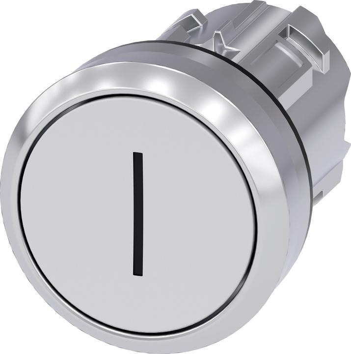 Actual product image Siemens Pushbutton 22mm white inscription: I