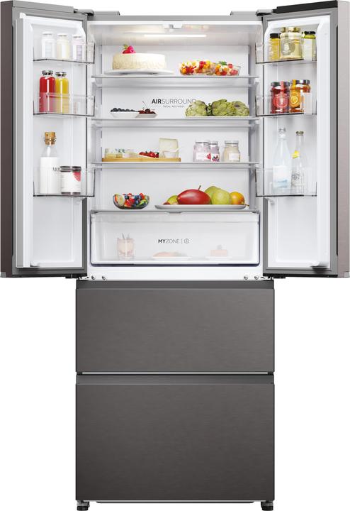 Actual product image Haier FRIGO HFR3718DNMD DARK INOX FRENCH DOOR () (402 l)