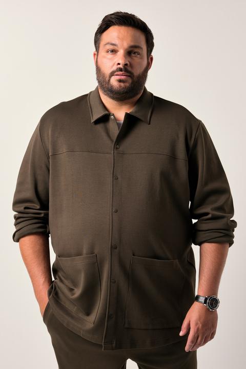 Produktbild Men+ Jersey-Overshirt FLEXLASTIC®, Langarm, Hemd, Kentkragen (8XL)