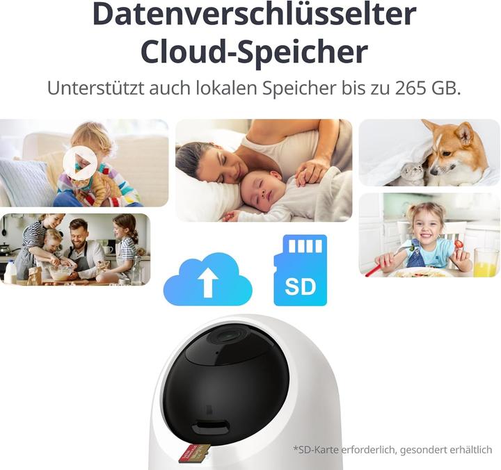 Immagine prodotto SwitchBot Sicherheitskamera 5MP mit 360° Bewegungsverfolgung
