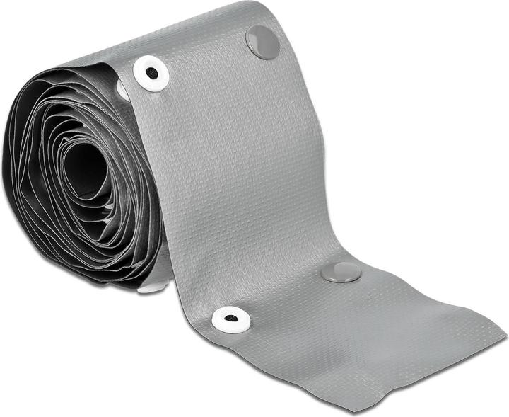 Produktbild Delock Kabelschlauch 2 m x 10 mm, Knopfverschluss Grau (Kabelschlauch, 200 cm)