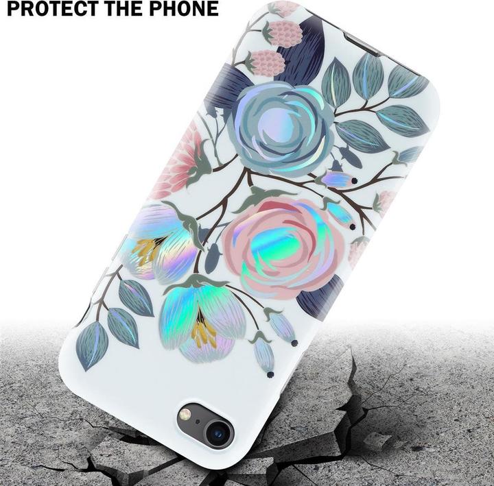 Produktbild Cadorabo IMD TPU Bunte Blumen & Blätter Cover (Apple iPhone 7, Apple iPhone SE (2nd Gen))