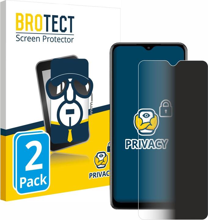 Actual product image BROTECT Anti-spy privacy film Blue light protection film (2 Piece, Samsung Galaxy M12)