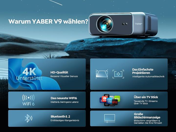 Image du produit Yaber Pro V9 Beamer (Full HD, 600 lm)