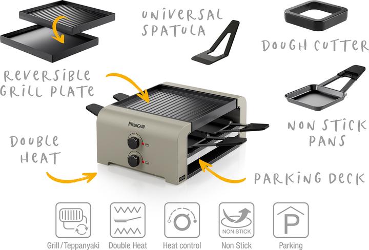 Produktbild Stöckli Pizzagrill für 4 Personen goldfarben