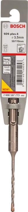 Actual product image Bosch Professional Zubehör Hammer drill SDS plus-5, 3.5 x 50 x 110 mm (3.5 mm)