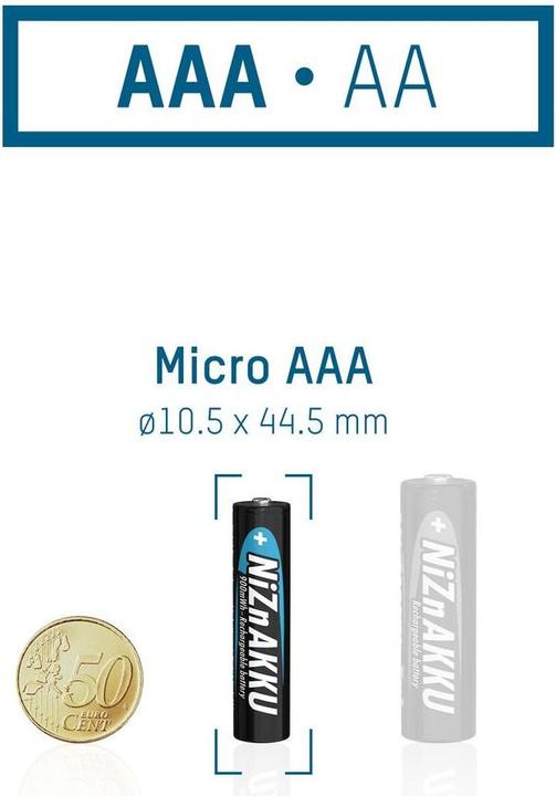 Produktbild Ansmann NiZN Akku (4 Stk., AAA, 550 mAh)