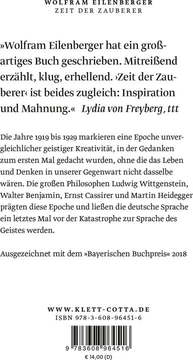 Produktbild Zeit der Zauberer (Deutsch, Wolfram Eilenberger, 2019)