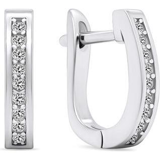 Brilio, Ohrringe, Silver - Beautiful silver earrings with zircons EA679W
