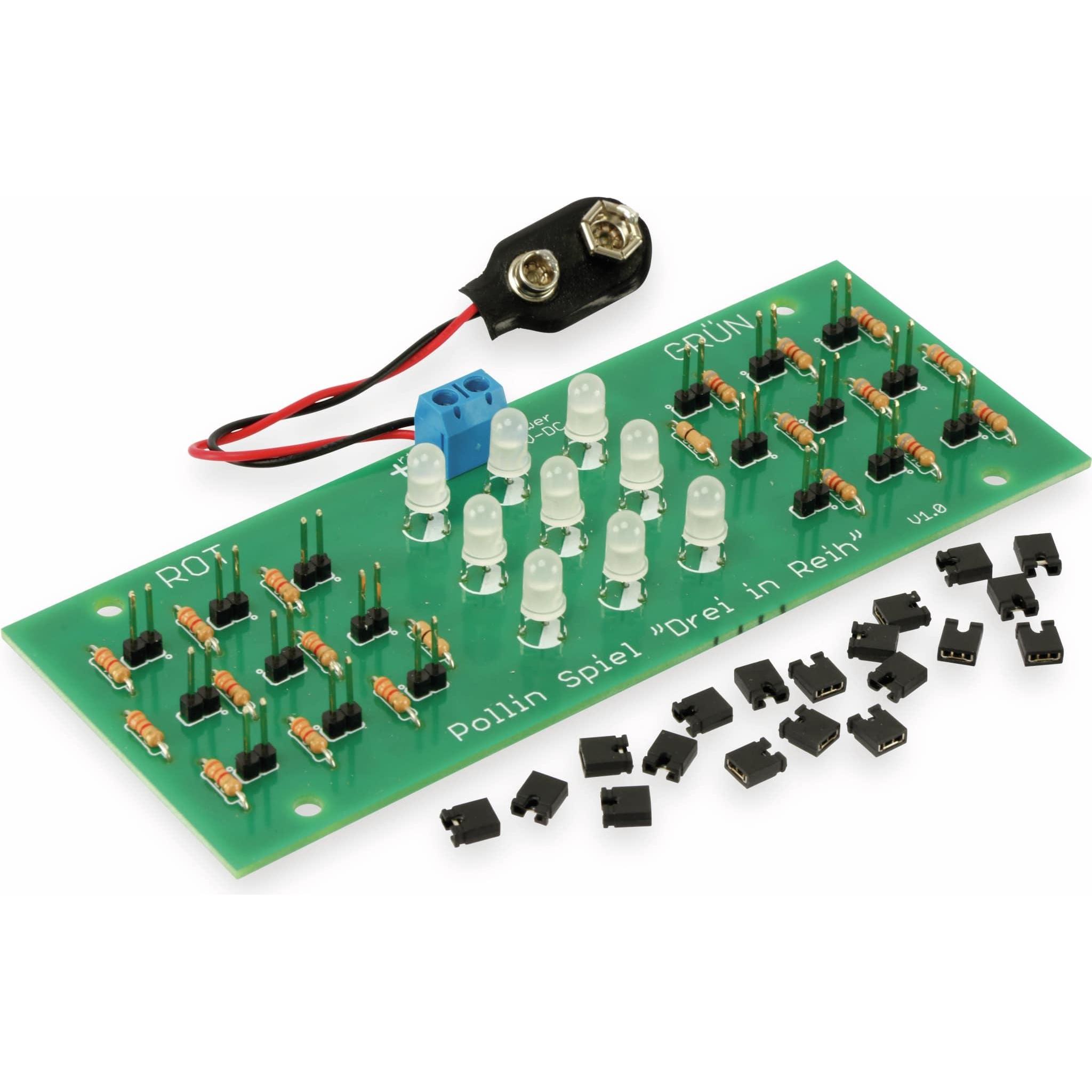 Pollin Electronic Bausatz Spiel, "Drei in Reih" V1.0