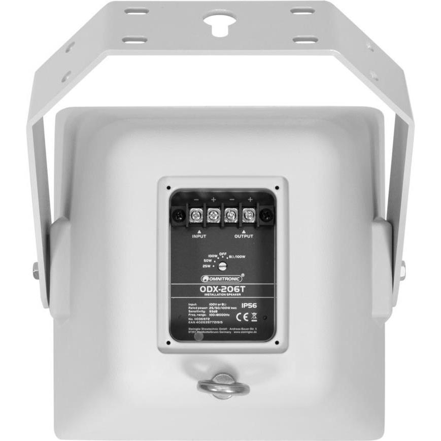 Thumbnail - Omnitronic ODX-206T Installationslautsprecher 100V weiss, PA Lautsprecher, Weiss