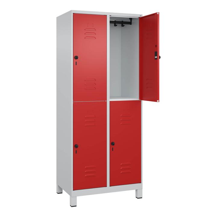 Produktbild C+P Doppel-Garderobenschrank Classic Plus, Abteilbreite 40 cm, mit Füssen (80 cm, 185 cm)