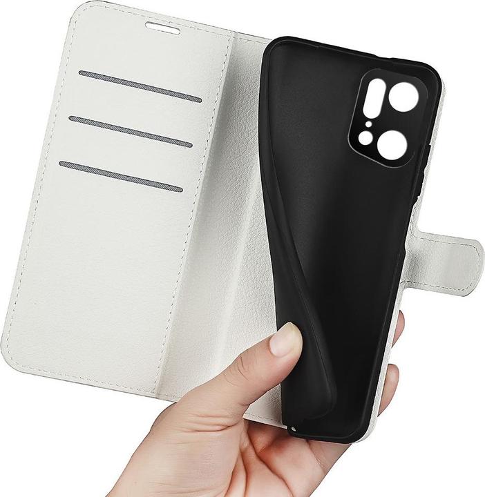 Produktbild Cover-Discount OPPO Find X5 Pro - Leder Etui Hülle weiss (Oppo Find X5 Pro)