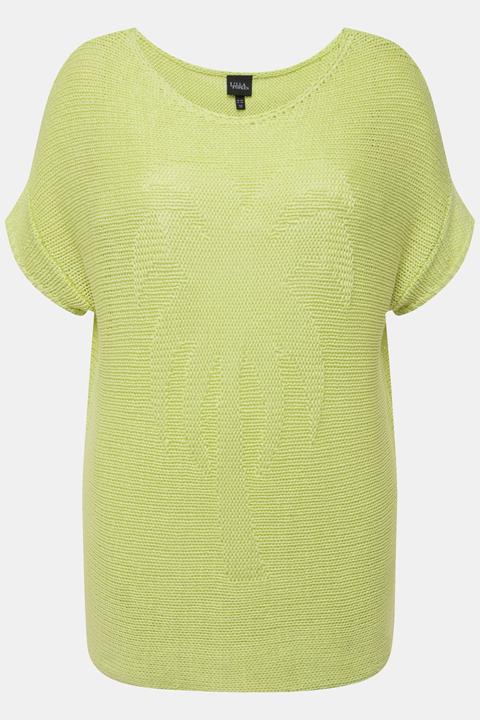 Produktbild Ulla Popken Pullover, Palmen, oversized, U-Boot-Ausschnitt, Halbarm (54)