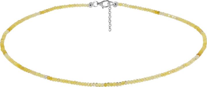 Image du produit Xen Opale - Collier jaune 3 mm facetté 48 + 5 cm 925 argent (Argent sterling 925, 48 cm)