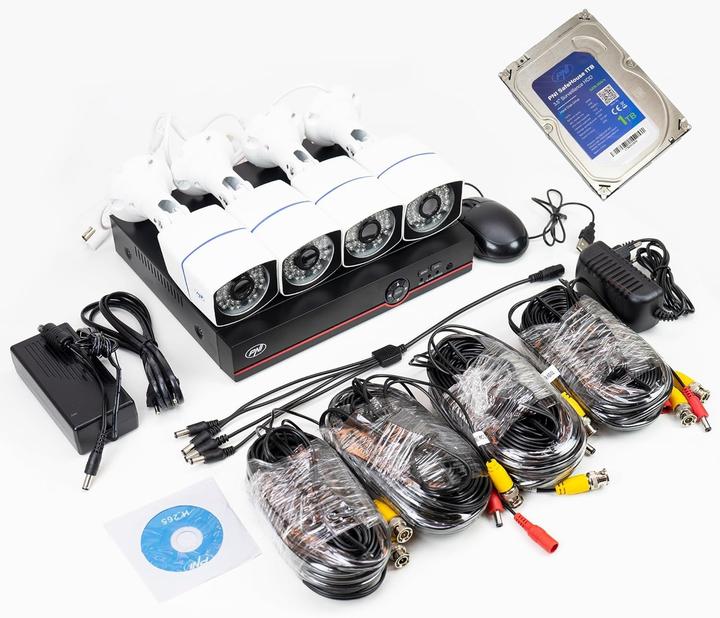 Actual product image PNI Ultra HD 5MP Outdoor Security Camera Kit with 360° PTZ and 1TB Hard Drive (2560 x 1440 Pixels)