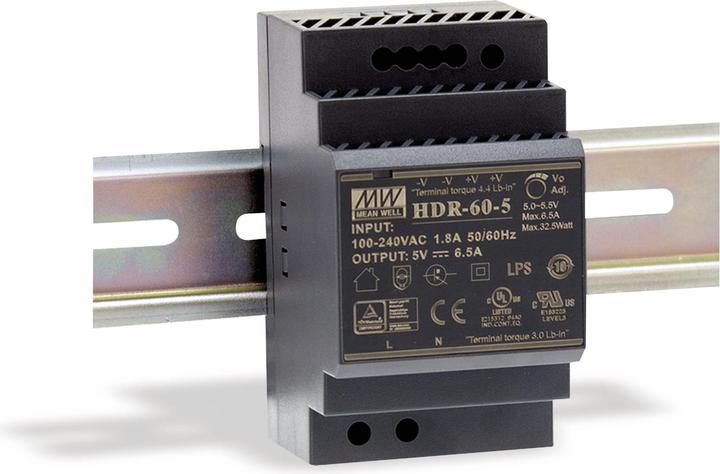 MeanWell MEAN WELL DIN rail switch-mode power supply HDR-60-48, 48 V-/1.25 A
