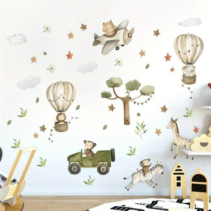 Actual product image Milkii Wandsticker, ZooMobil – Auf grosser Tour