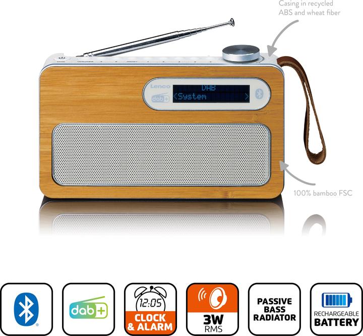 Image du produit Lenco PDR-040 (DAB+ DAB, FM, Bluetooth)