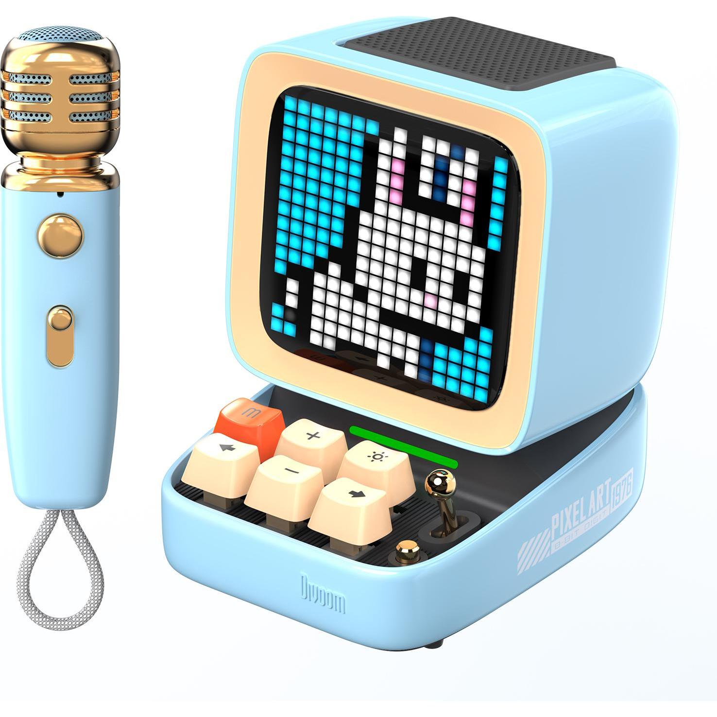 Divoom Ditoo-Mic (8 h, Batteriebetrieb), Bluetooth Lautsprecher, Blau