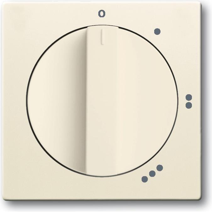 Busch-Jaeger Zentralscheibe mit Drehgriff, mit 2CKA001710A3645, Taster + Schalter, Weiss