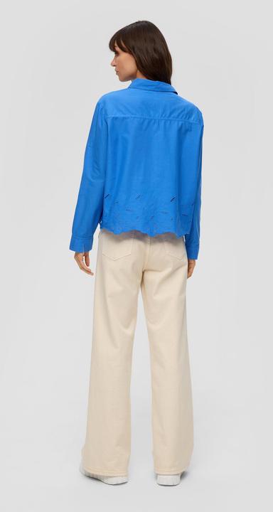 Produktbild s.Oliver Bluse Langarmbluse mit Broderie Anglaise (44)