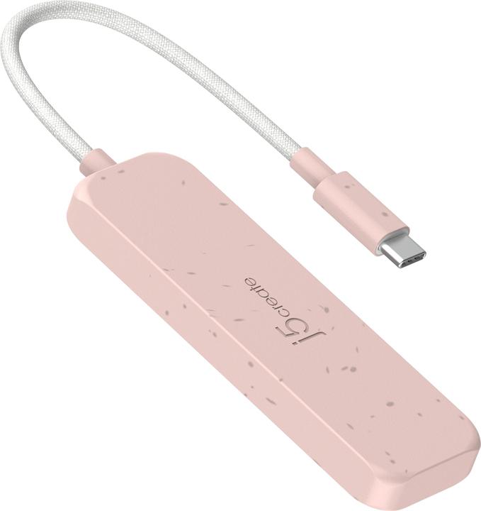 Produktbild j5Create Umweltfreundlicher USB-C-zu-Hub Typ C Gen 2 mit 4 Anschlüssen, USB 3.2 Gen 1 (3.1 Gen 1) Ty (USB-C, 4 Ports)