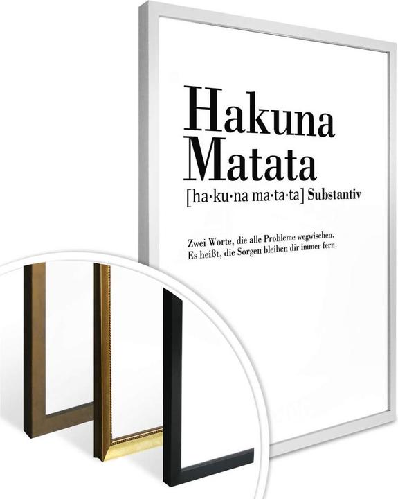 Immagine prodotto Trenddeko Grammatica - Hakuna Matata (50 x 60 cm)