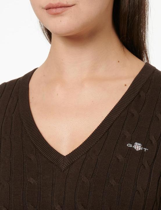 Produktbild GANT Stretch-Katoenen-V-Hals mit Logo (L)