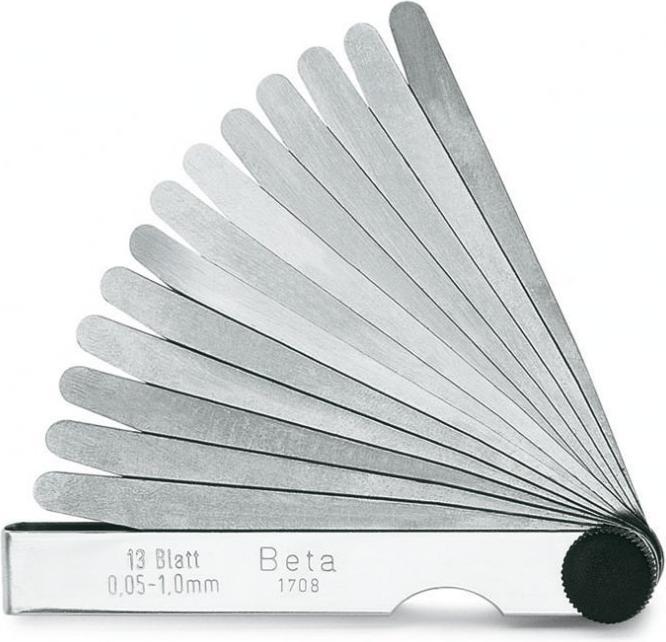 BETA BT017080020 1708/20 Fühlerlehren zum Bestimmen der Masse von Spalten (13 Klingen von 0,05 bis 1 (10.50 cm)