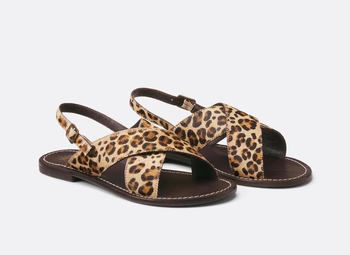 Actual product image La Redoute Collections Signature-Sandalen Laurine mit Leopardenmuster (37)