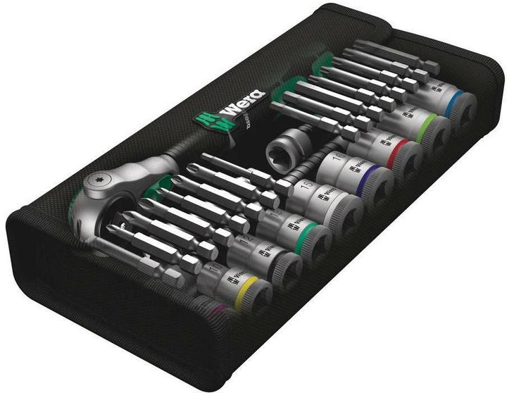 Actual product image Wera 8100 SB 9 Zyklop Speed Ratchet Set (9/16", 5.5 mm, 5/8", 7/32", 3/8", 5/16", 3/4", 1/4", 1/2", 11/16", 7/16", 3/16")