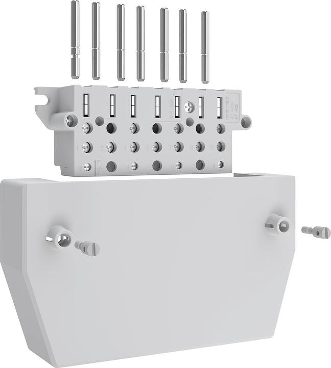 ABN ZSK071603PA ZÃ¤hlersteckklemme DS 63A 7p VDE mit Steckerstiften und Plombierh