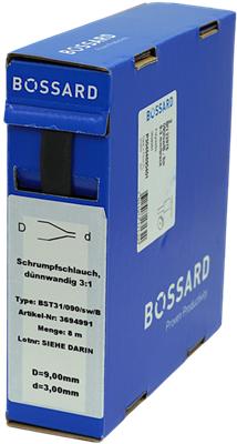 Actual product image Heat Shrink Box 9:3mm black 8m (8 x)