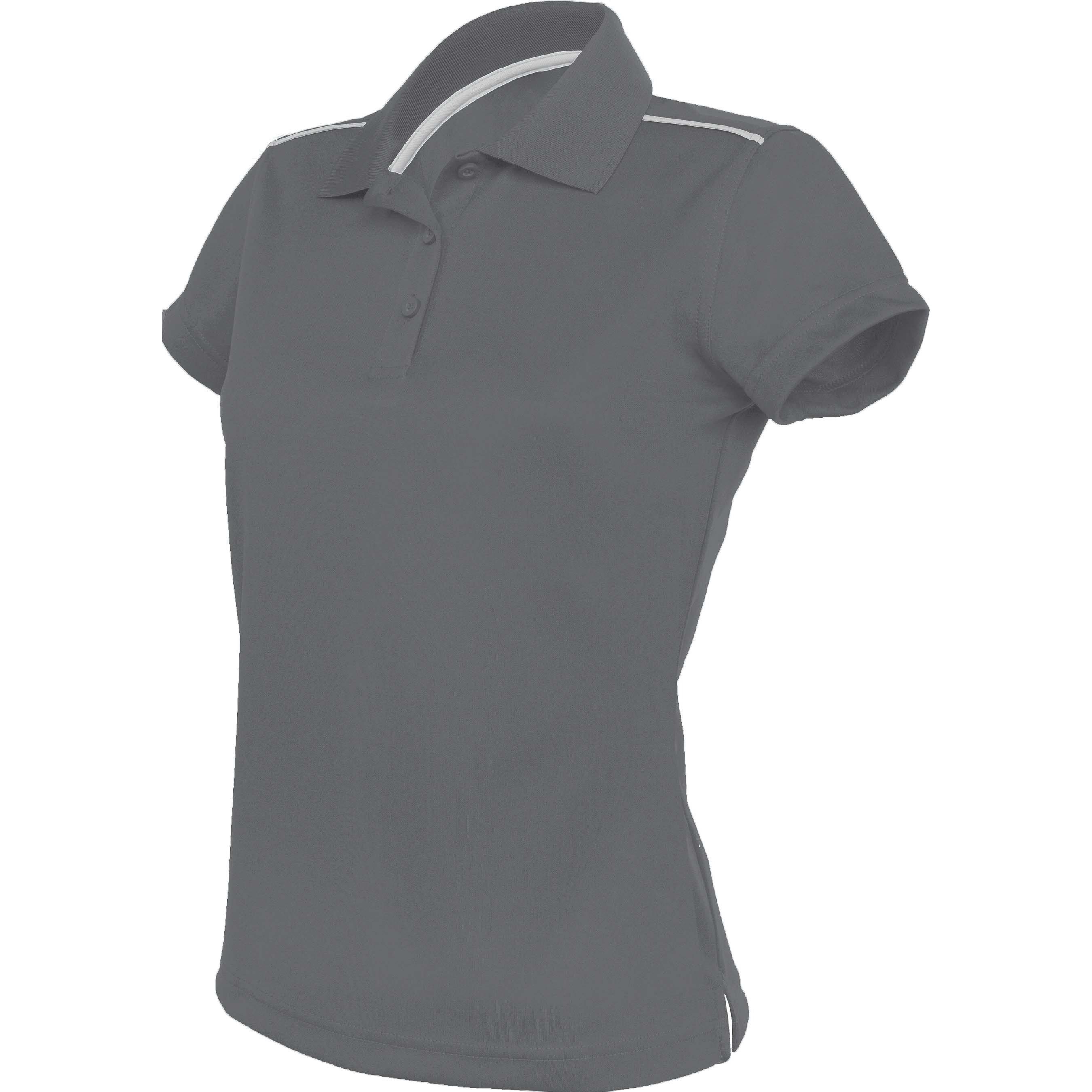 Thumbnail - Proact, Damen, Shirt, Damen Polo mit kurzen Ärmeln, Grau, (XXL)